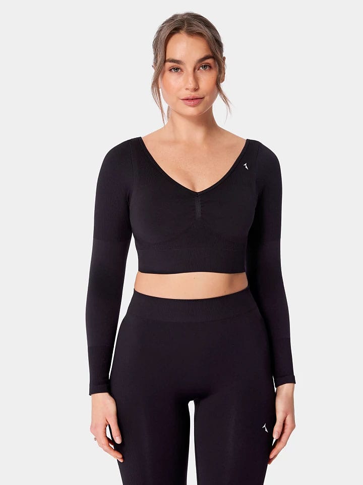 Carpatree Trainingslongsleeve "Eris" in Schwarz - 38% | Größe M | Damen-outdoor-tops-shirts