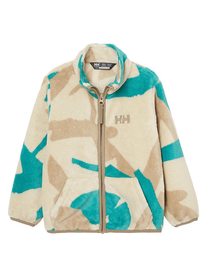 Helly Hansen Fleecejacke "Chill" in Beige/ Türkis - 55% | Größe 122 | Babyjacken
