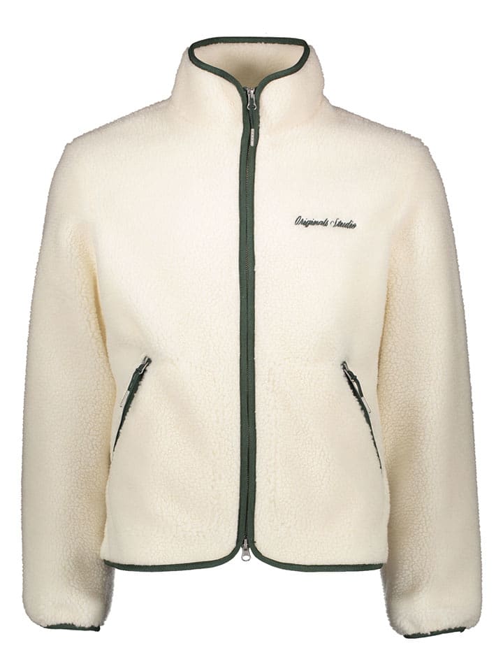 Jack & Jones Fleecejacke "Rnorrebro" in Creme - 50% | Größe XXL | Herren-pullover-sport