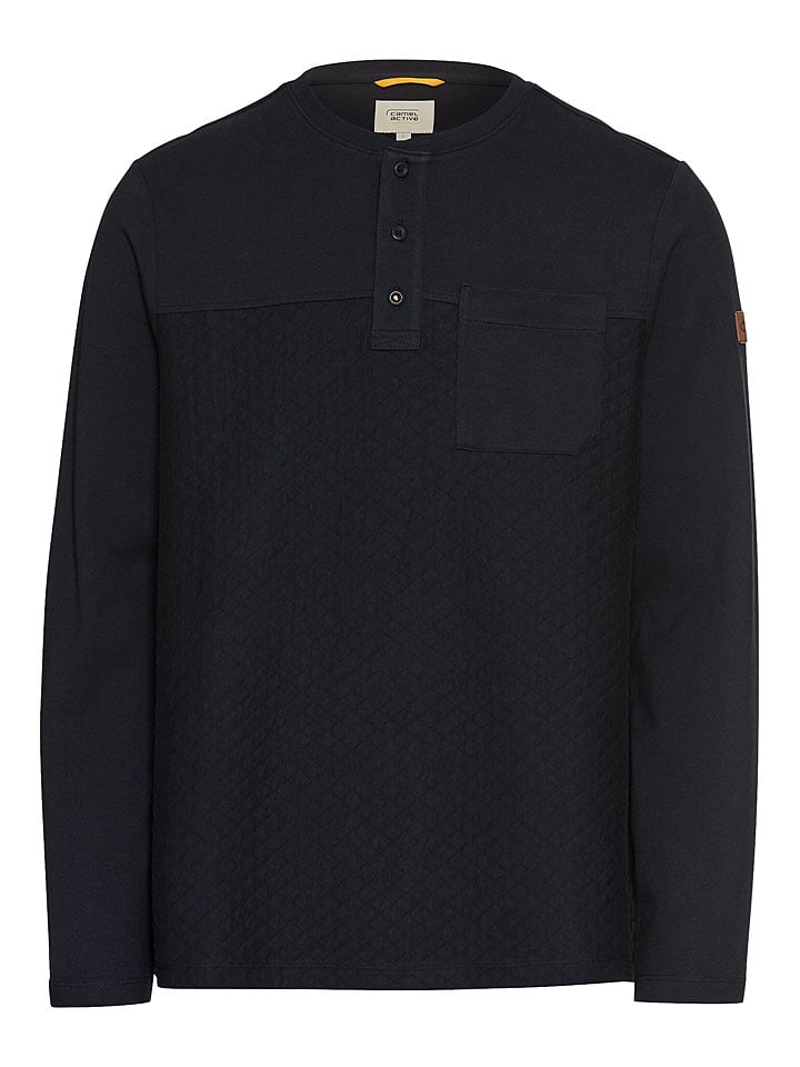 Camel Active Longsleeve in Dunkelblau - 56% | Größe M | Herrenshirts