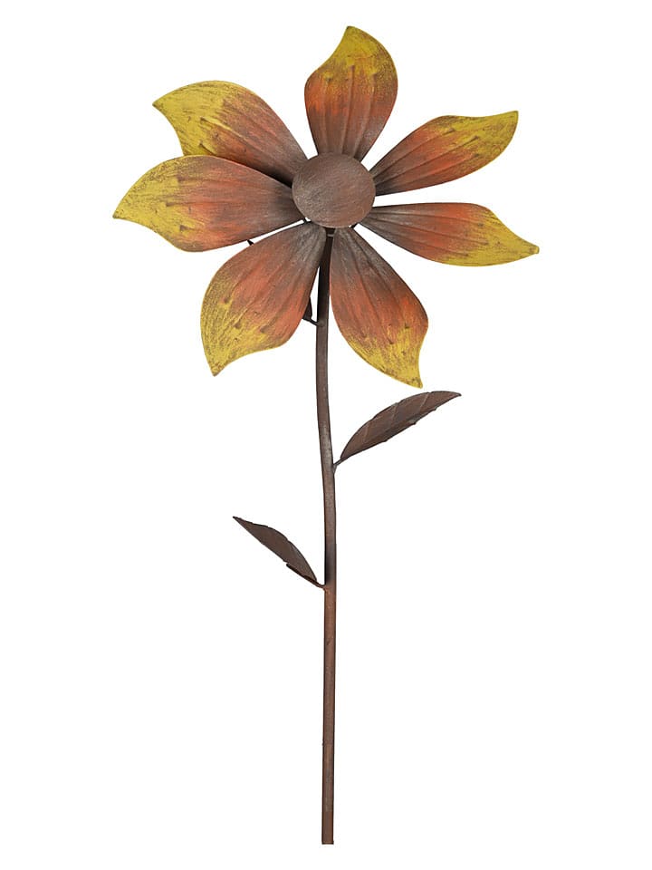 POSIWIO Windrad ''Blume'' in Gelb/ Orange - (B)35 x (H)130 x (T)20 cm - 14% | Gartendeko