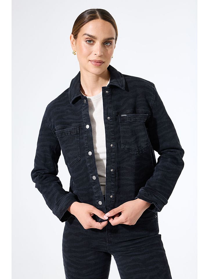 Garcia Jeansjacke in Schwarz - 53% | Größe XL | Damenjacken