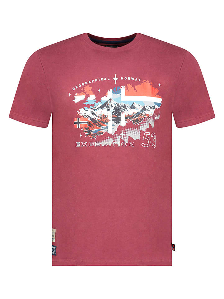 Geographical Norway Shirt "Stone" in Rot - 56% | Größe L | Herren-plussize