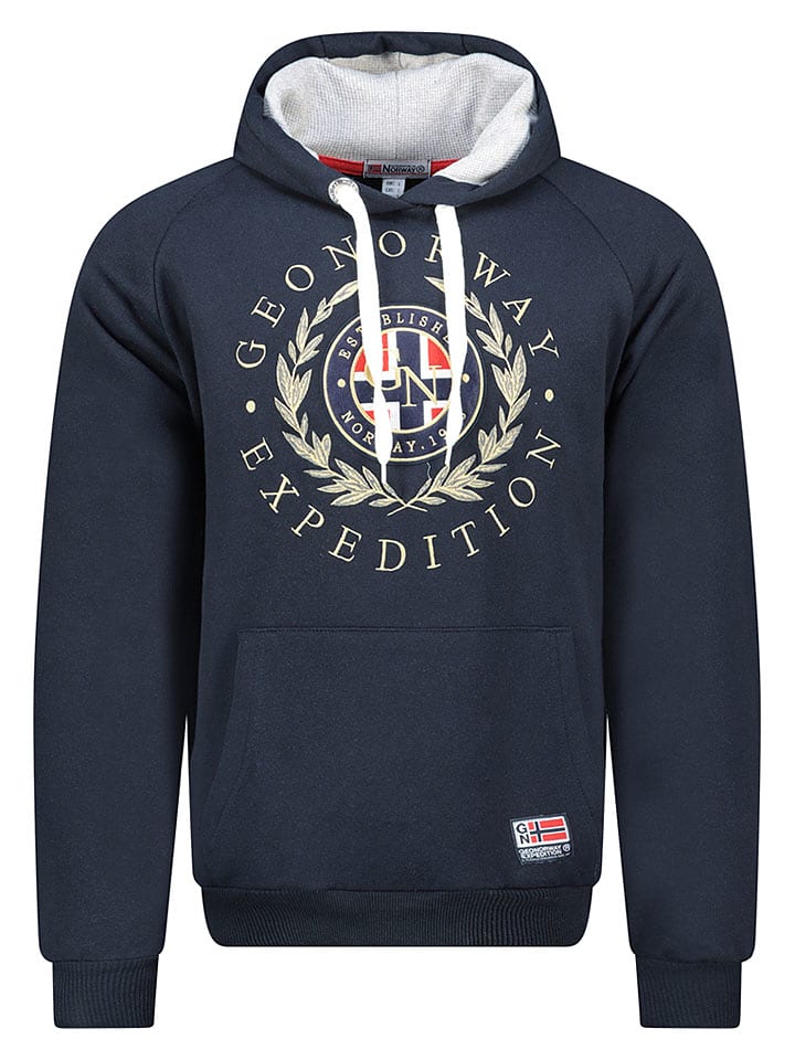 Geographical Norway Hoodie "Giger" in Dunkelblau - 57% | Größe XL | Herren-sweatshirts-jacken