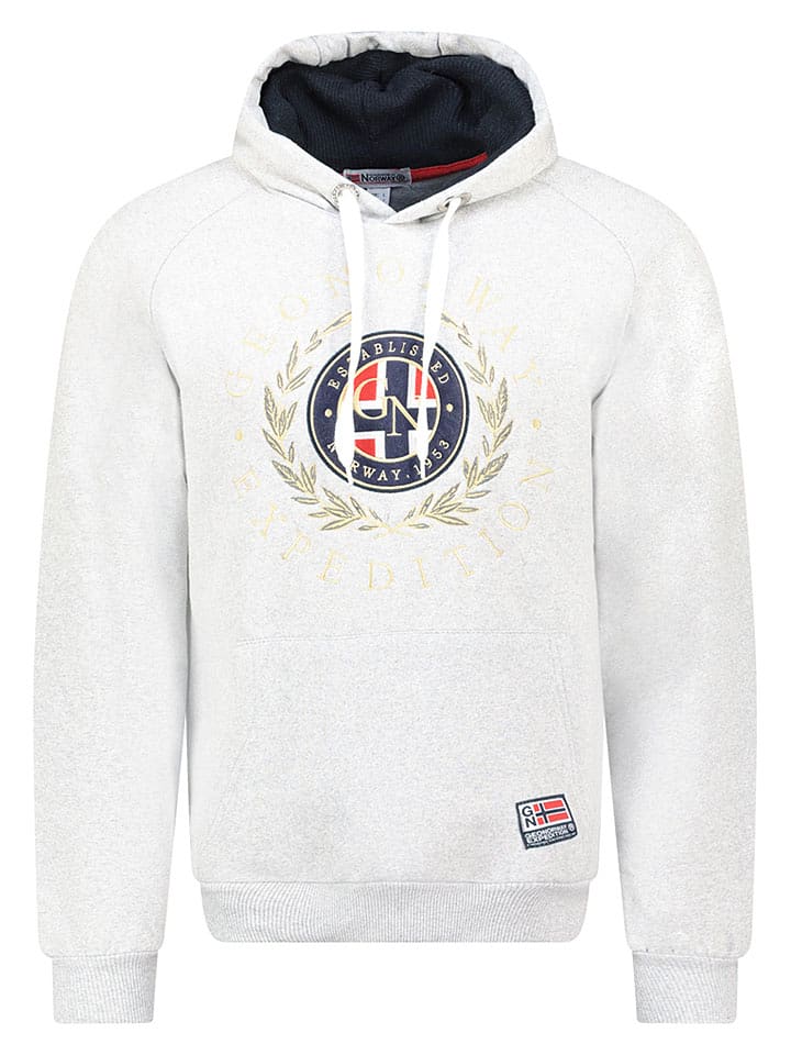 Geographical Norway Hoodie "Giger" in Weiß - 70% | Größe S | Herren-sweatshirts-jacken