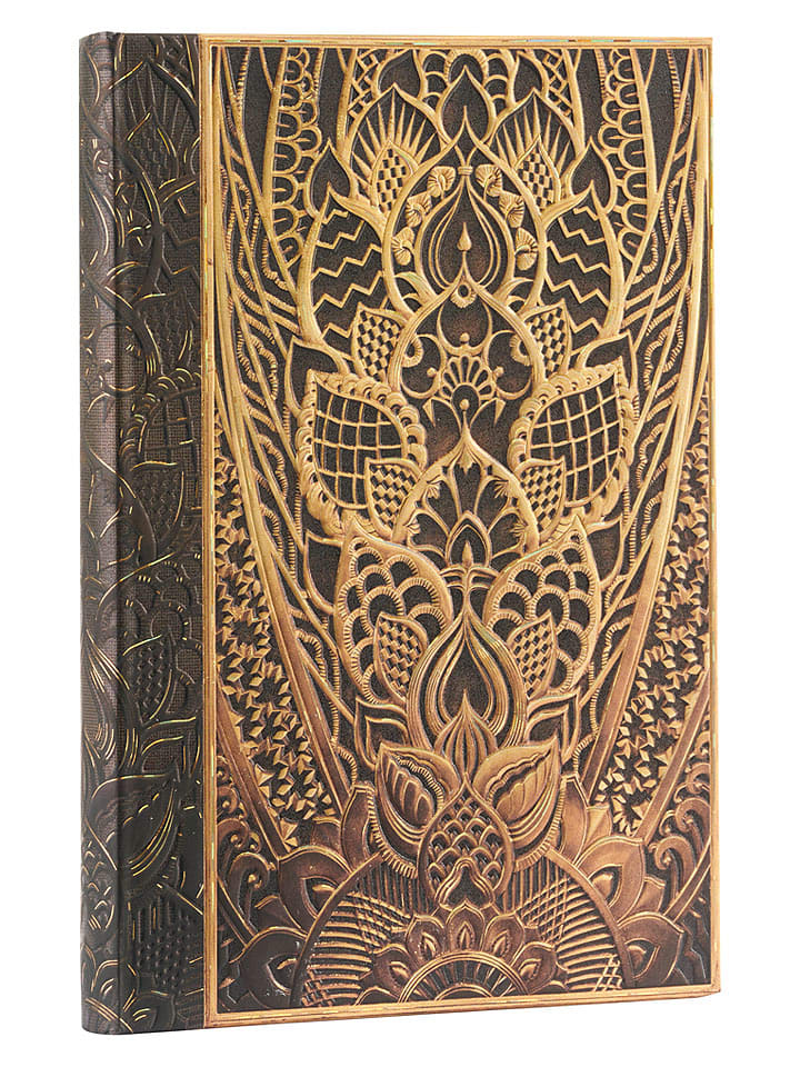 Paperblanks Liniertes Notizbuch ''Das Chanin-Hochhaus'' in Schwarz/ Gold - (B)12 x (H)18 cm - 14% | Buero-schulbedarf