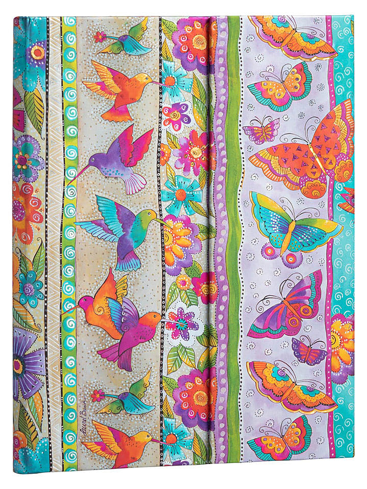 Paperblanks Liniertes Notizbuch ''Kolibri und Schmetterlinge'' in Bunt - (B)18 x (H)23 cm - 14% | Buero-schulbedarf