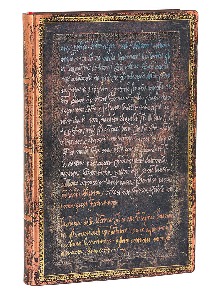 Paperblanks Notatnik "Michelangelo, H..." w kolorze granatowym w linie - 9 x 14 cm rozmiar: onesize