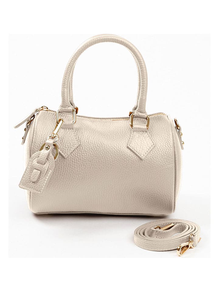 Lia Biassoni Leder-Henkeltasche "Resco" in Beige - (B)22 x (H)17 x (T)13 cm - 74% | Damen-taschen
