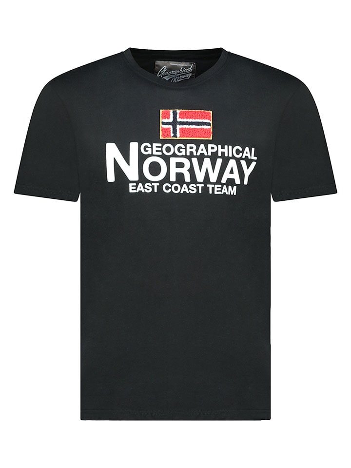 Geographical Norway Koszulka "Jacky" w kolorze czarnym rozmiar: 128