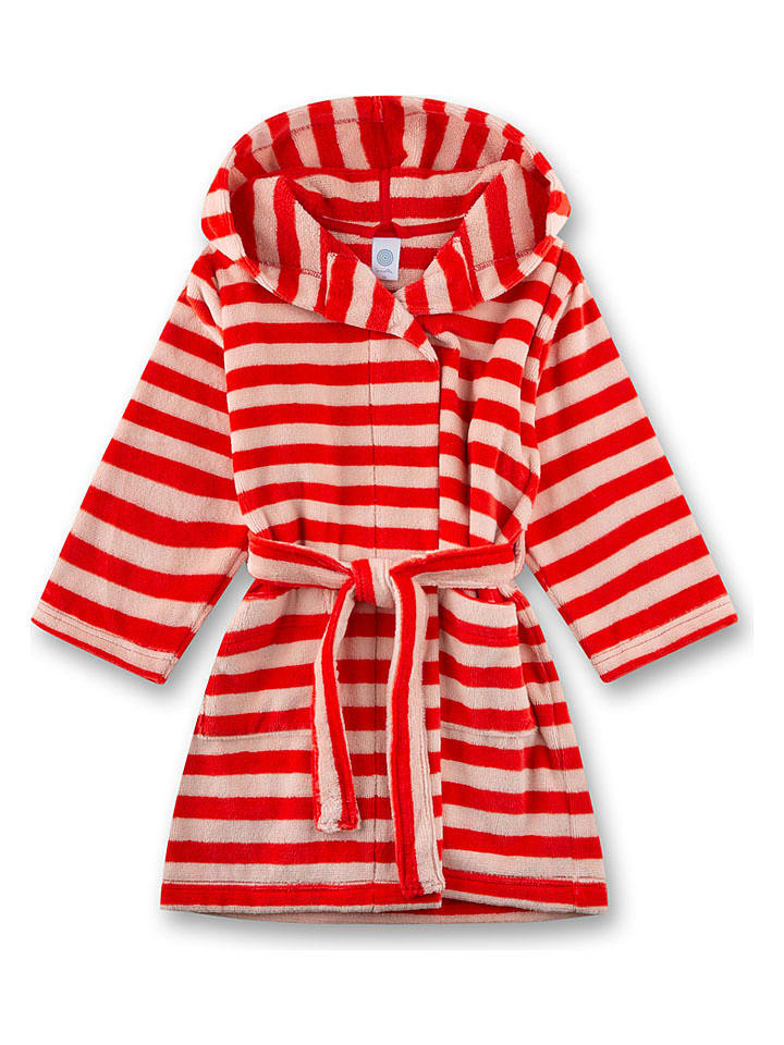 Sanetta Bademantel in Rot/ Beige - 53% | Größe 104 | Badtextilien
