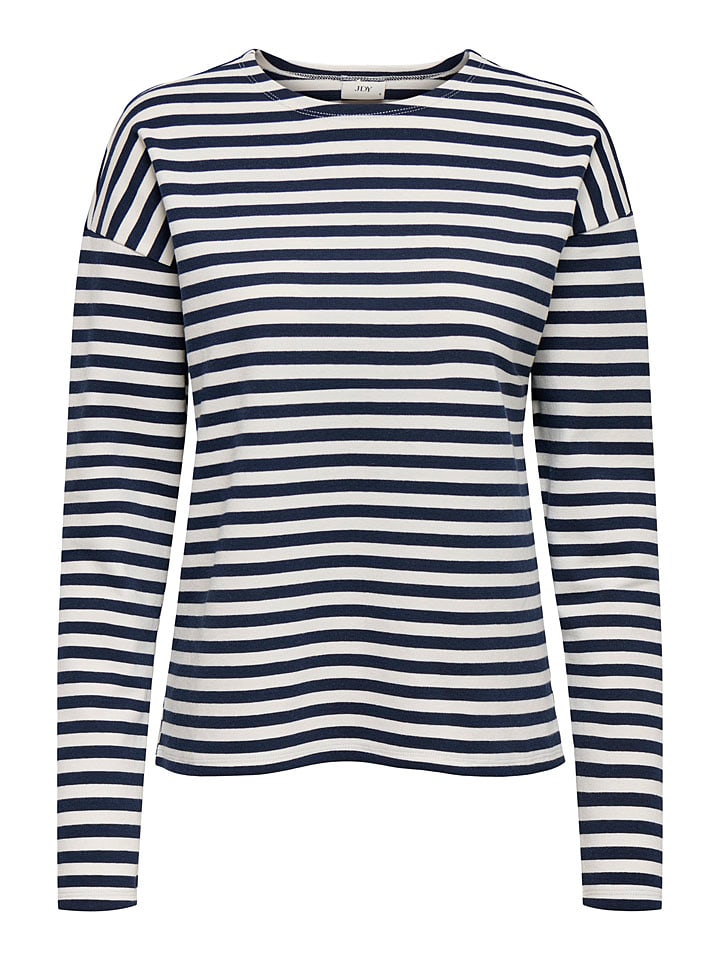 JDY Longsleeve "Isa" in Dunkelblau/ Weiß - 40% | Größe S | Damen-tops