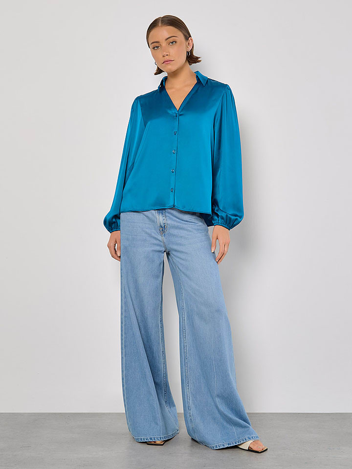 Apricot Bluse in Blau - 59% | Größe L | Damen-blusen