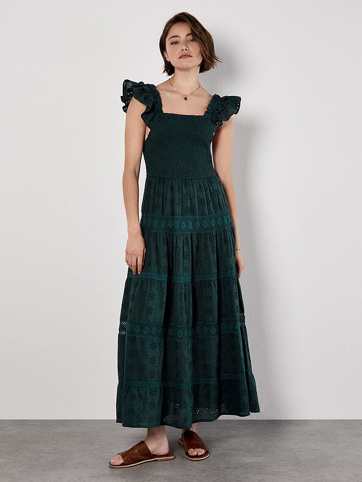 Apricot Kleid in Grün - 57% | Größe M | Damen-kleider