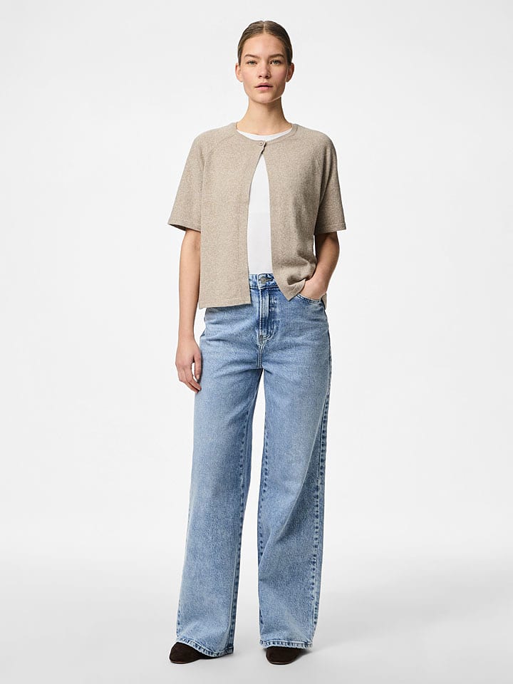 Pieces Bluse "Pcbree" in Beige - 50% | Größe S | Damen-blusen