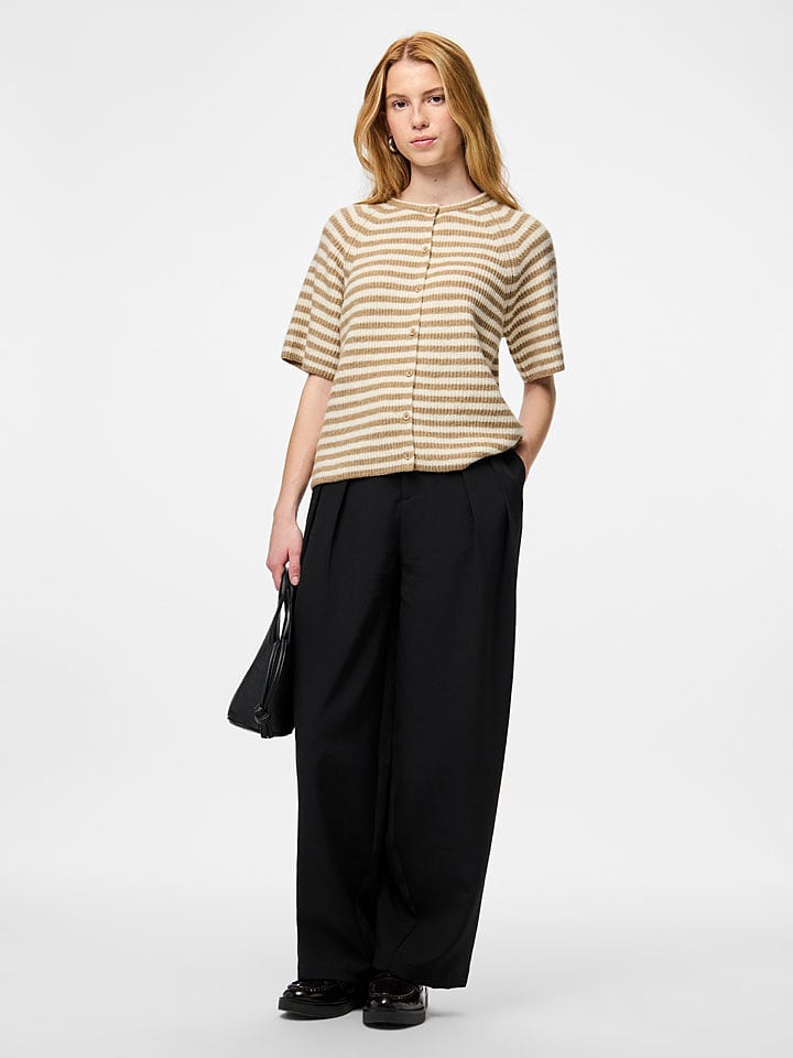 Pieces Bluse "Pcmalou" in Beige - 62% | Größe S | Damen-blusen