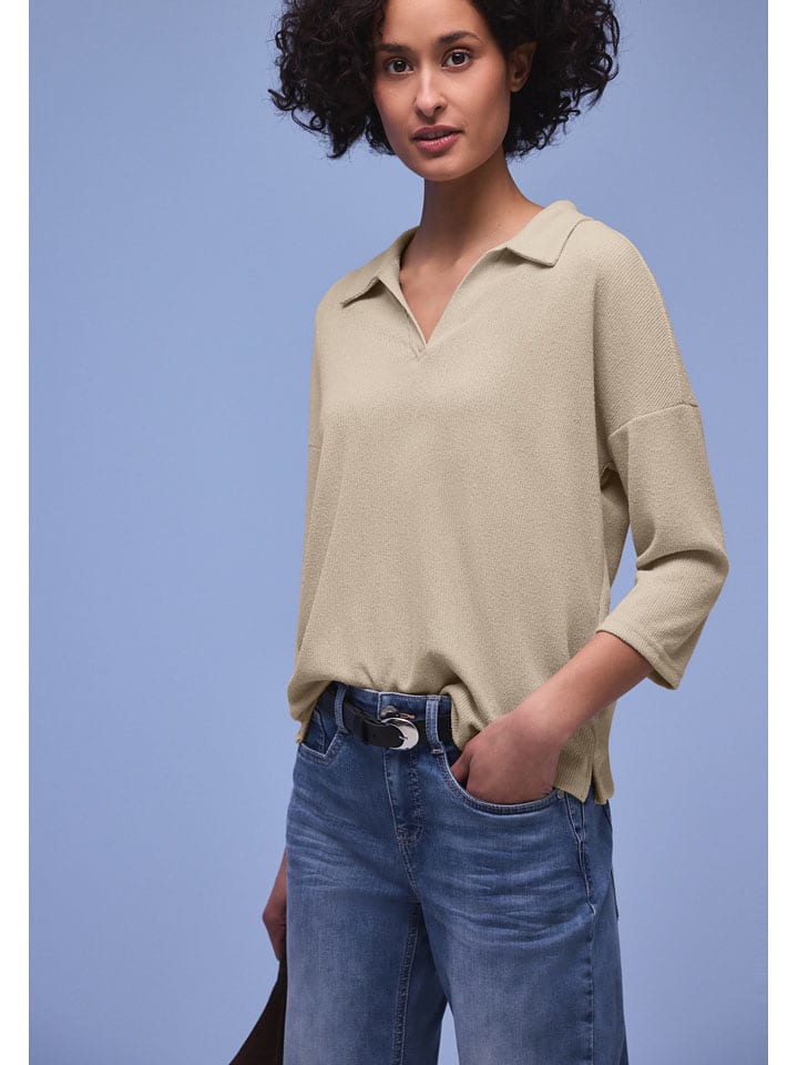 Street One Poloshirt in Beige - 44% | Größe 40 | Damen-tops