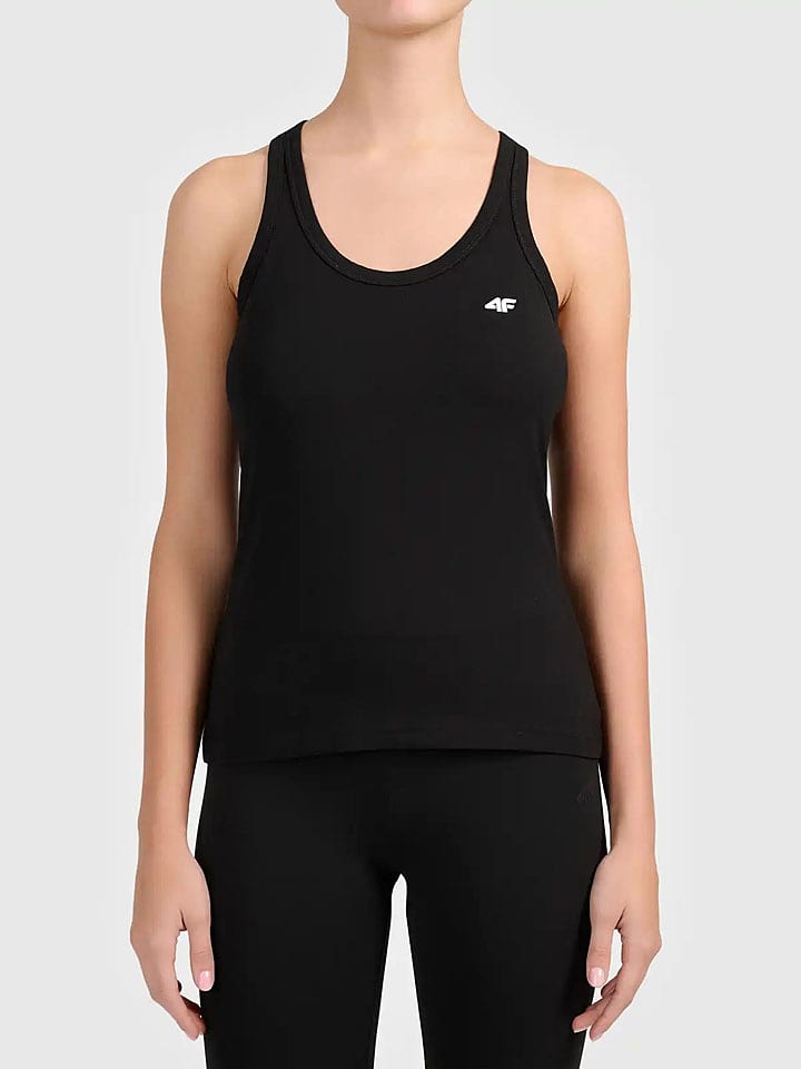 4F Trainingstop in Schwarz - 33% | Größe S | Damen-outdoor-tops-shirts