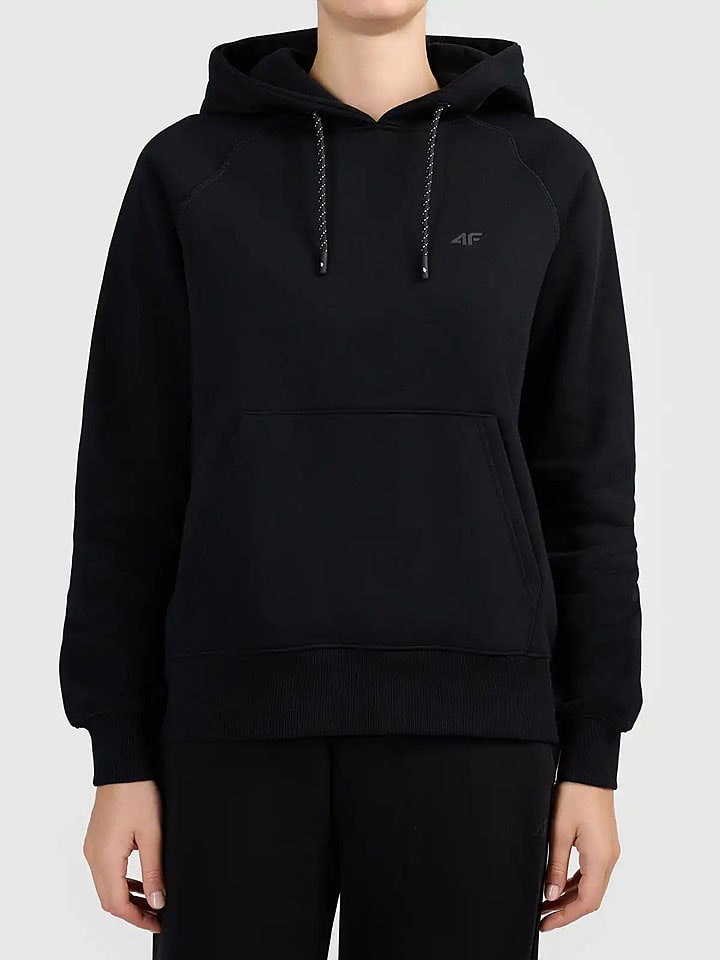 4F Hoodie in Schwarz - 40% | Größe XL | Damen-sweatshirts-jacken