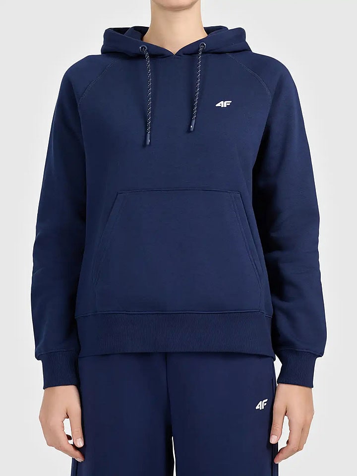 4F Hoodie in Dunkelblau - 50% | Größe XL | Damen-sweatshirts-jacken
