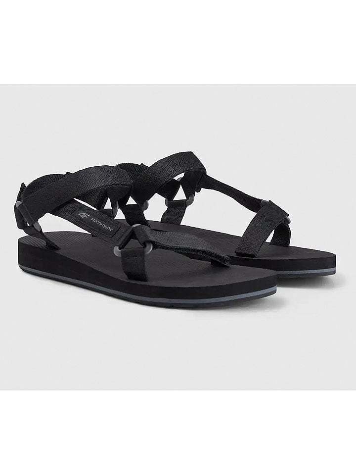 4F Sandalen in Schwarz - 35% | Größe 37 | Damen-sandalen
