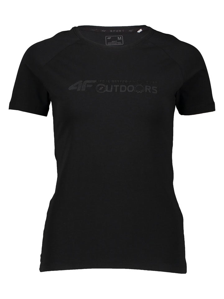 4F Shirt in Schwarz - 50% | Größe XS | Damen-tops