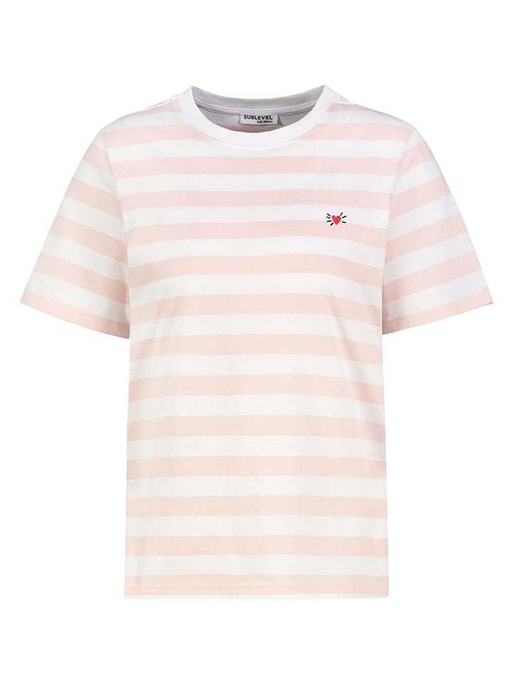 Sublevel Shirt in Rosa/ Weiß - 52% | Größe S | Damen-tops