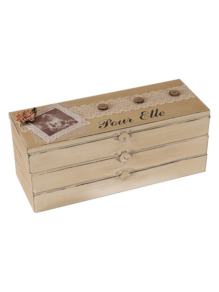 Anticline Aufbewahrungsbox "Pour Elle" in Beige - (B)27 x (H)11 x (T)10 cm - 43% | Aufbewahren-servieren