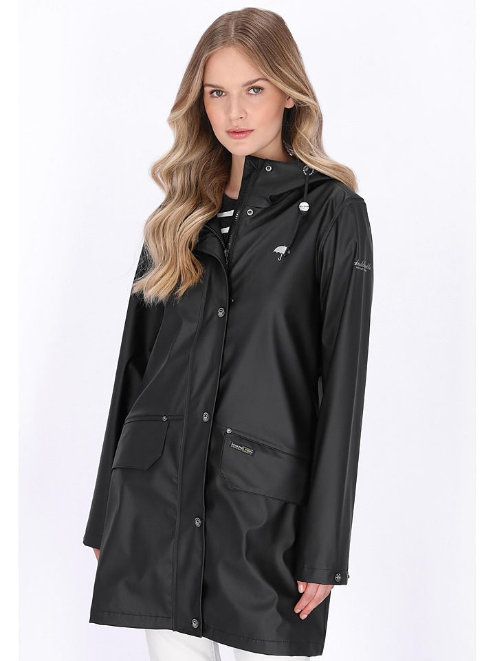 Schmuddelwedda Regenmantel in Schwarz - 72% | Größe XL | Damen-outdoorjacken