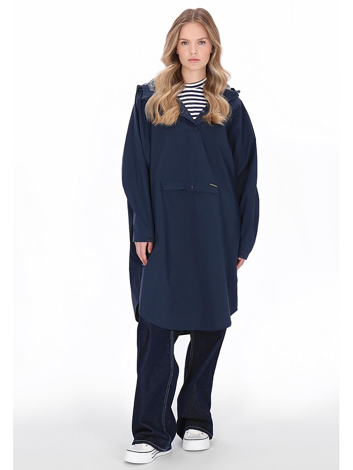 Schmuddelwedda Regenponcho in Dunkelblau - 71% | Größe L | Damen-outdoorjacken