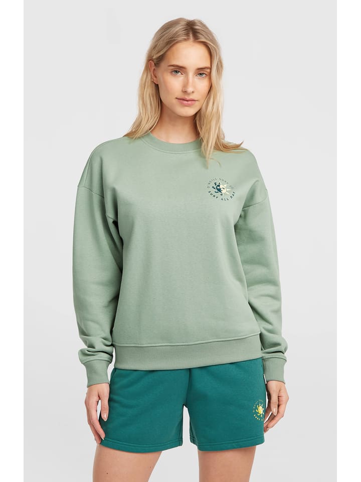 O'Neill Sweatshirt in Grün - 55% | Größe L | Damen-sweatshirts-jacken