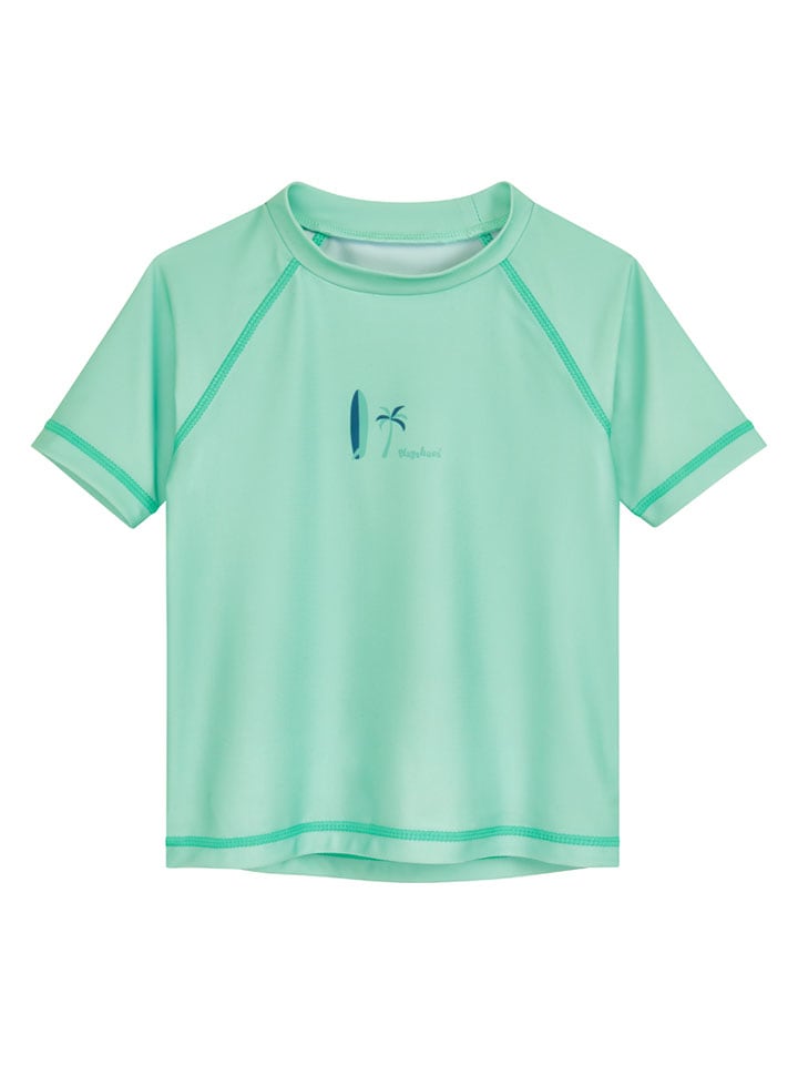 Playshoes Badeshirt "Surfbrett Palme" in Hellgrün - 19% | Größe 134/140 | Baby-bademode