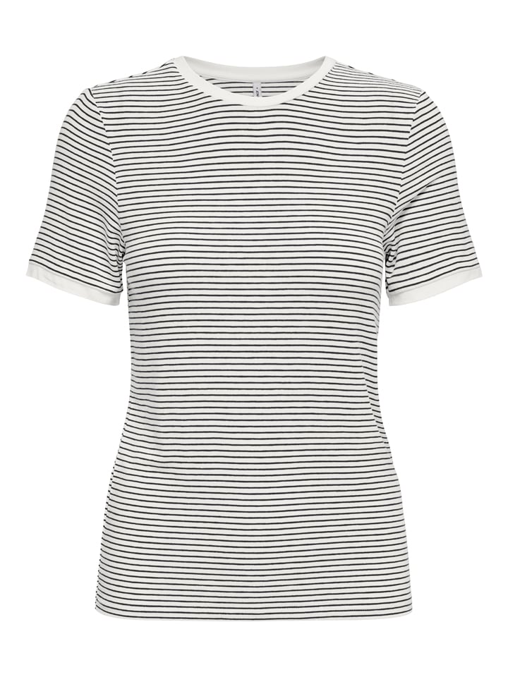 ONLY Shirt in Weiß/ Schwarz - 40% | Größe XS | Damen-tops