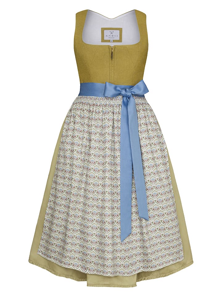Alpenfee Dirndl "Franzi" in Oliv - 55% | Größe 46 | Damen-dirndl