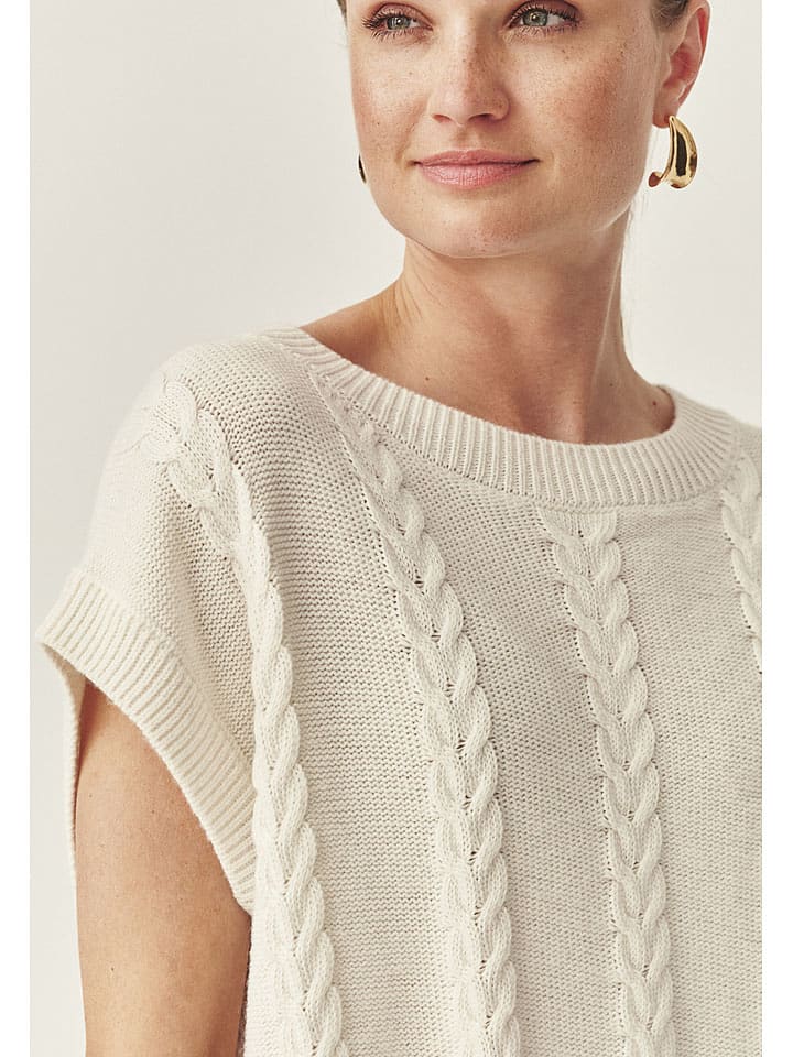 TATUUM Pullunder "Hella" in Creme - 52% | Größe L | Damen-pullover-cardigans