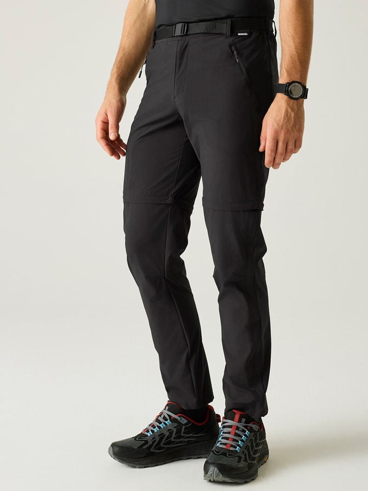 Regatta Zipp-Off-Trekkinghose "Xert Stretch" in Schwarz - 70% | Größe 56 | Herren-outdoorhosen