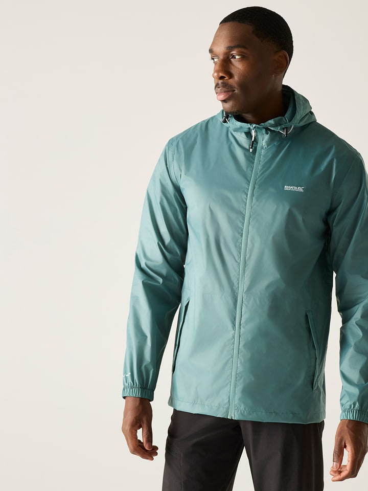 Regatta Regenjacke "Pack It III" in Türkis - 71% | Größe M | Herren-outdoorjacken