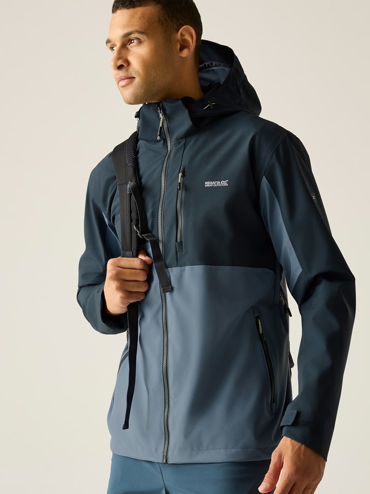 Regatta Funktionsjacke "Bosfield" in Dunkelblau - 74% | Größe XXL | Herren-outdoorjacken
