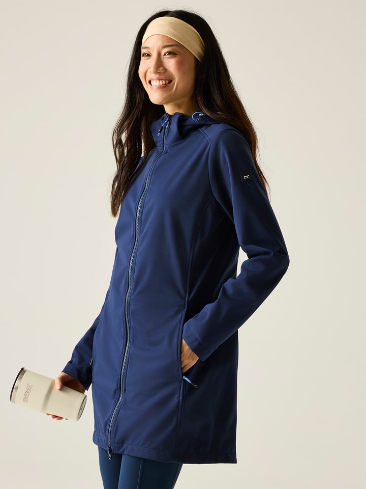 Regatta Softshellmantel "Carisbrooke" in Dunkelblau - 68% | Größe 38 | Damen-outdoorjacken