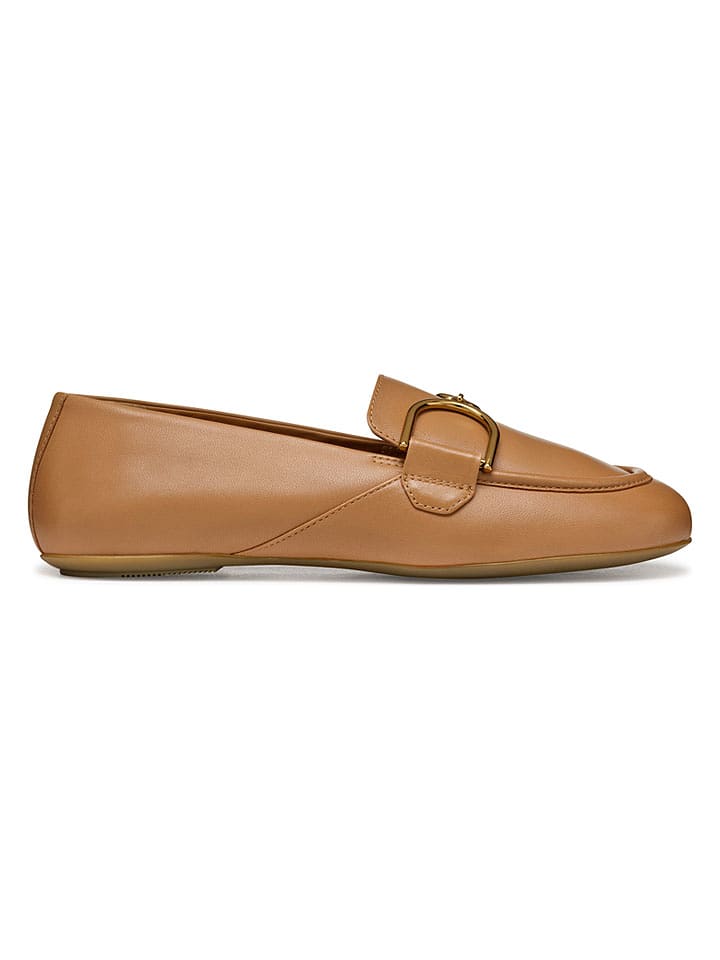 Geox Leder-Slipper "Palmaria" in Hellbraun - 57% | Größe 39 | Damen-schuhe-halbschuhe