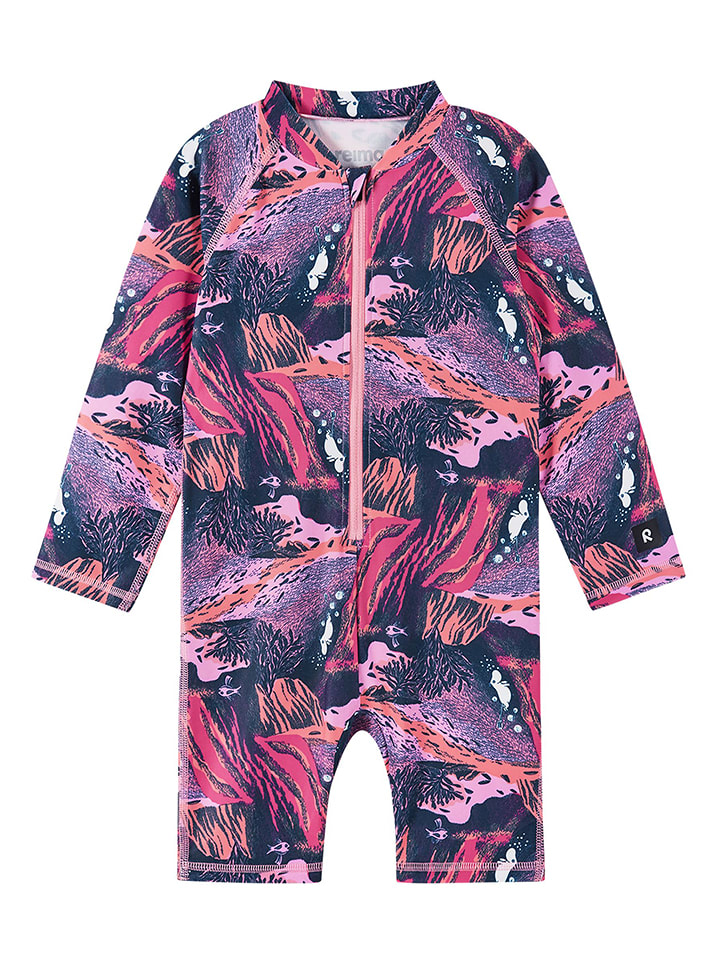 Reima Badeoverall "Moomin Sandig" in Dunkelblau/ Pink - 41% | Größe 98 | Baby-bademode