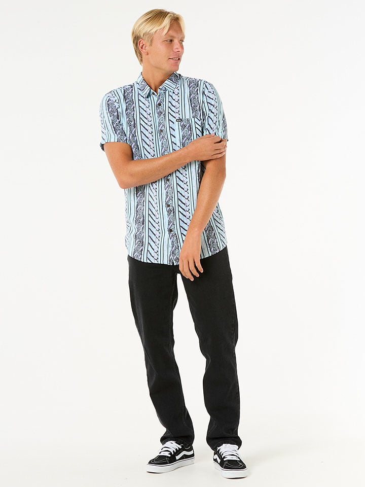 Rip Curl Hemd "Fun Times" - Regular fit - in Hellblau - 61% | Größe S | Herren-plussize