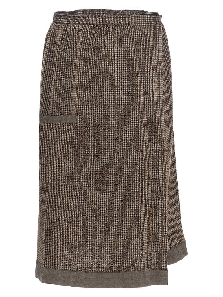 Rento Saunakilt ''Kenno'' in Schwarz/ Beige - (L)145 x (B)70 cm - 16% | Badtextilien