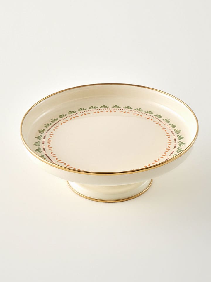 BELLA MAISON Patera w kolorze biało-zielonym - Ø 28 cm rozmiar: onesize
