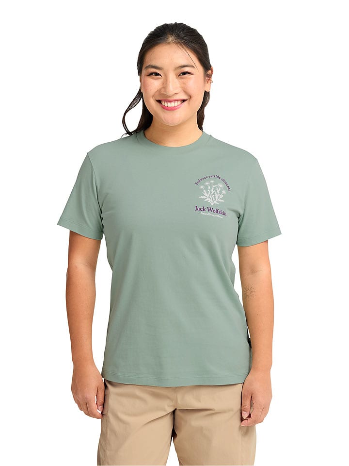Jack Wolfskin Shirt "Carefree" in Salbei - 22% | Größe M | Damen-tops