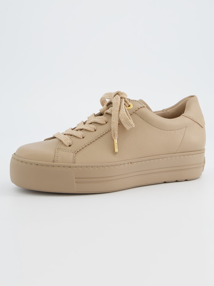 Paul Green Leder-Sneakers in Beige - 44% | Größe 39 | Damen-sneakers