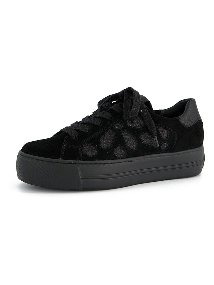 Paul Green Leder-Sneakers in Schwarz - 47% | Größe 39 | Damen-sneakers
