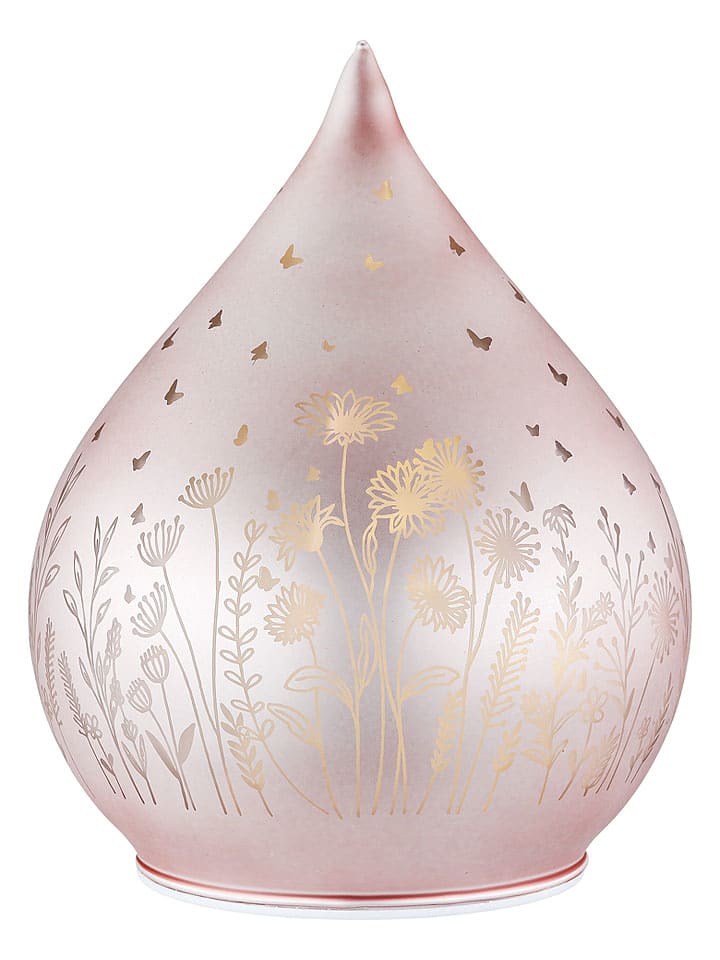GILDE LED-Dekoleuchte "Blumenwiese" in Rosa - (H)15 x Ø 12 cm - 53% | Lichterketten-dekobeleuchtung