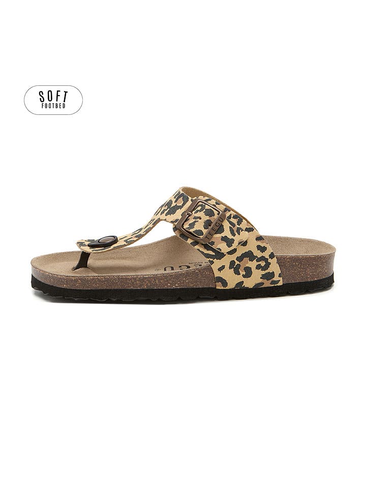 teegu Zehentrenner in Beige/ Braun - 54% | Größe 41 | Damen-sandalen