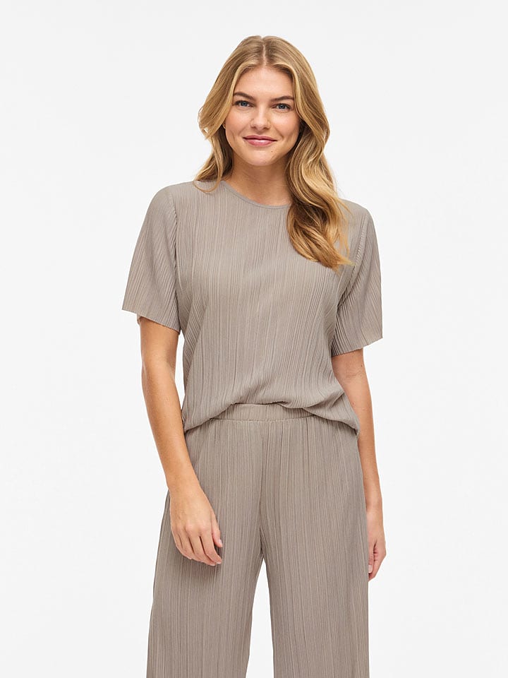 Vila Bluse "Viplisa" in Beige/ Grau - 40% | Größe XL | Damen-blusen